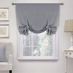 H.VERSAILTEX Premier Thermal Insulated Blackout Curtain Tie Up Window Shade Rod Pocket Panel - 42" Wide by 63" Long - Dove Gray