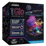 Marina iGlo 360 Aquarium Kit - 10 L (2.65 US gal), Blue,White, 10 l (Pack of 1)