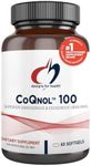 Designs for Health CoQnol 100mg - CoQ10 Ubiquinol with Superior Bioavailability + Exclusive Absorption Technology - Double CoenzymeQ10 Boost with GG - Heart, Healthy Aging + Cell Support (60 Softgels)