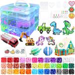 Fuse Beads Kit for Kids - 11000 Fuse Beads, 36 Colors 5mm Beads Craft Set with Storage Box, Pegboards, Ironing Paper and Accessories, Arts and Crafts Set Toys Gifts for Girls & Boys Birthday Christmas