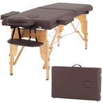 Massage Table Massage Bed Spa Bed Height Adjustable Salon Bed 73 Inch Portable Massage 2 Folding Table W/Carry Case Face Cradle Bed