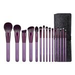 EIGSHOW Makeup Brush Set, 15 Piece Professional Makeup Brushes Kit with Corn Silk Fiber Vegan Brushes for Foundation Powder Concealers Eye Shadows Liquid Kabuki Brushes (SMOKE PURPLE)