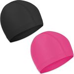 2 Pcs Elastic Swim Caps Comfortable