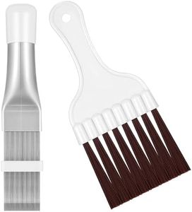 Pack of 2 Condenser Cleaning Comb, Stainless Steel Air Conditioning Fin Comb, Lamellar Comb for Heat Pump Dryers, Air Conditioners, Refrigerators, Coils, Evaporators, Condensers and Tight Gaps