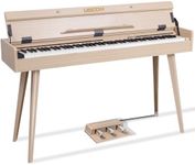 UISCOM 88 Key Weighted Home Digital Piano- Wooden Desk Electric Piano Transforms Between Desk and Vanity - Progressive Hammer-Action Keyboard, Perfect for Beginners with MIDI-Apricot