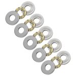 Kozelo 5pcs F4-10M Thrust Ball Bearing - [4mm x 10mm x 4mm] Chrome Steel Miniature Thrust Bearing with Washer for Machine Tool Use