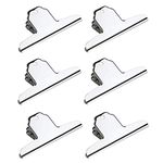 XMHF 6inch Large Bulldog Clip, Silver Stainless Steel File Money Binder Clips Clamps/Metal Food Bag Paper Clips for Home Office School Paper Supplies 6Pack