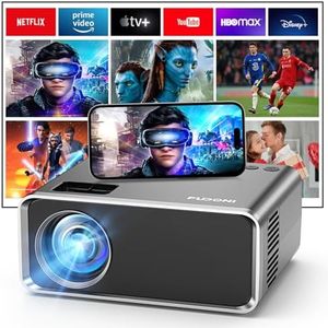 FUDONI Projector with WiFi and Bluetooth 4K Supported, Upgraded Outdoor Movie Projectors Native 1080P FHD 12000L, Video Proyector for Home Theater, Compatible w/HDMI/USB/iOS/Android/Windows/TV Stick