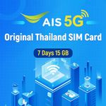 Thailand AIS SIM Card 7 Days 15 GB, Plug-and-play, 30 Min Local Calls & AIS Unlimited Intranet Calls, 5G High-speed Communication Network