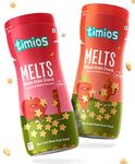 Timios Melts Wholegrain Preservative Free Kids Snacks|Apple & Cinnamon|Carrot & Cumin| 9+M| Rich in Iron, Fibre & Protein|No Additives, No Maida|Pack of 2|50g Each