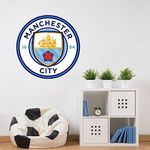 Beautiful Game Manchester City Official Crest Set Wall Sticker - MCFC Decal Football Vinyl Poster Print (60)