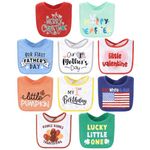 The Peanutshell Baby First Holiday Bibs Set for Boys or Girls, Terry Cloth, Feeding, Drooling, Teething Essentials for Newborn, Infant Babies, Gender Neutral, 4th of July, Christmas,1st Birthday