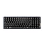 LOFREE Flow100 Low Profile Mechanical Keyboard, 100 Keys Rechargeable Wireless Keyboards with Bluetooth and Wired Connection for Windows, Mac OS/Black Phantom Tactile Switches