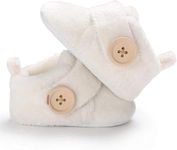 Star Fish Newborn Baby Boys & Girls 9 TO 12 Months Skin Friendly Comfortable & Breathable Cotton Booties (White-1238)