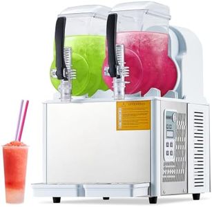 GarveeTech 4Lx2Tank Commercial Slushie Machine, 370W Stainless Steel Slushy Machine for Cocktail Margarita Frozen Drinks - Large Capacity, Durable Materials, Multi-Functional Use