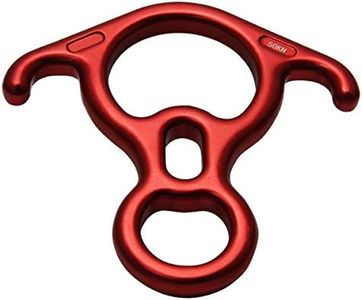 YXGOOD 50KN Rescue Figure, 8 Descender Large Bent-Ear Belaying and Rappelling Gear Belay Device Climbing for Rock Climbing Peak Rescue Aluminum Magnesium Alloy (Red)