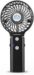 HandFan 10400mAh Handheld Fan With Double Portable Charger, Rechargeable Personal Hand Fan, Foldable Mini Electric Fan, Battery Operated Cooling Fan for Travel Beach Outdoors Indoors(Clear Blade)