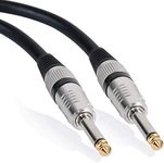 SeCro Premium 6.35mm - 1/4 inches Male to 6.35mm - 1/4 inches Male Mono Plug Cable (Black, 20 Meters)