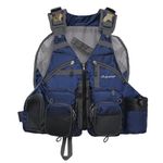 Raprance Fishing Vest for Men and Women Outdoor Activity Fly Bass Fishing Vest Backpack (Blue,FV01), One Size