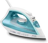 T-fal Ecomaster Ceramic Soleplate Steam Iron for Clothes Eco-Friendly with Steam Trigger 1400 Watts Ironing, Programmable Steaming FV1742U0, Blue