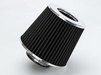 BLACK 2.75" 70mm Inlet Cold Air Intake Cone Replacement Quality Dry Air Filter