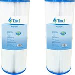 Tier1 Pool & Spa Filter Cartridge 2-pk | Replacement for Jacuzzi 42-2891-08, Pleatco PJ25, Filbur FC-1425, Unicel C-5625 and More | 25 sq ft Pleated Fabric Filter Media