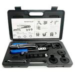 EFIELD PEX CRIMPING TOOL KIT Kit for 3/8",1/2",3/4",1" Copper Ring with Gauge&Pex Pipe Cutter - Meets F1807 Standards