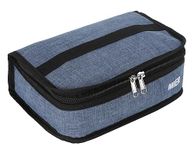 MIER Small Lunch Box Bag Food Storage Cooler Bags Insulated Travel Kit for Women and Men, Blue