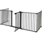 Inspirer Studio 5,6,8 Panel Heavy Duty Metal Gate Pet Fence Safe Playpen Barrier (Black, 5 Panel)