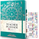 Legend Teacher Planner UK Edition – Undated Lesson Plan Book for Teachers with Weekly & Monthly Calendars - Classroom Organization & School Year Planner – 21.5 x 28cm Hardcover (Viridian Green Gold)
