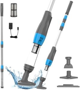 4 in 1 Cordless Rechargeable Small Pool Vacuum spa hot tub 90 Mins Running Time, 12 Gallons/Min Powerful Suction 2026 new (Light Grey)