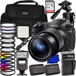 Ultimaxx Deluxe Bundle + Sony Cyber-shot DSC-RX10 IV Digital Camera + SanDisk 64GB Ultra SDXC, 2X Replacement Batteries, Universal Speedlite, 6PC Gradual Color Filter Kit & Much More (31pc Bundle)