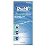 Oral-B Super Dental Floss, 50 Pre-Cut Strands, Ideal for Braces, Bridges and Wide Spaces