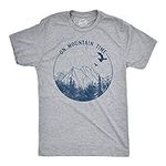 Mens On Mountain Time T Shirt Cute 
