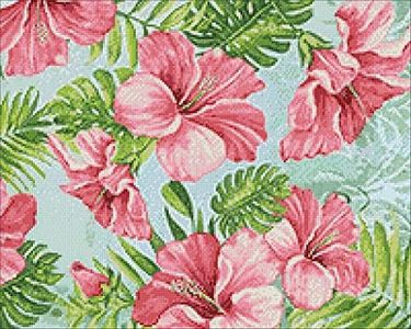 Diamond Art Hibiscus Paradise 50х40 Cs2575 - Diamond Painting Kit