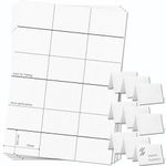 OfficeGear XS Tent Cards (225 Cards) Table Place Cards - Perforated Printable Folding Name Cards for Conference, Exhibitions, Weddings - 9 Cards per A4 Sheet, 25 Sheets – with Template