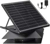 Smart Hybrid Solar Attic Exhaust Fan Pro–USA Engineered with German Tech, 2850 CFM 50W Solar Panel, 40-104℉ Thermostat, Cool & Dehumidify up to 4000 ft². Weatherproof Roof Vent for Home, Shed etc..