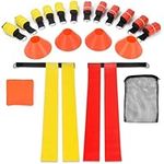 Eastgoing Flag Football Set, Yellow and Red, Up To 52" Flag Length: 18" Flag Width: 2"