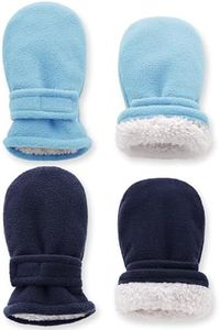 Pro Goleem Toddler Mittens Winter Gloves for Boys & Girls, Fleece Lined Warm Snow Gloves, 2 Pair Pack, Baby Infant Winter Mittens, Cold Weather Ski Gloves for Kids, Navy and Blue Size S