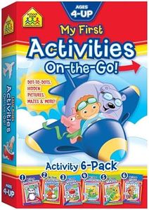 School Zone - My First Activities On-the-Go! 6-Pack Workbook Set - Ages 4+, Preschool to 2nd Grade, Dot-to-Dot, Hidden Pictures, Mazes, Coloring, and More (School Zone Little Busy Book™ Series)