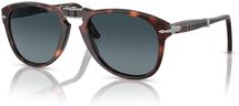 Persol Unisex's Po0714 Sunglasses, Havana/Crystal Blue Gradient Polarized, 54 mm