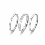 Purity Rings for Women, 3Pcs Thin S