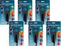 JOKARI Multi Bottle Opener - 6 Pk- Beer Bottle Opener, Beer Opener, Soda Can Opener, Jar Opener, Nail Polish Opener Good For Arthritis Or Weak Hands