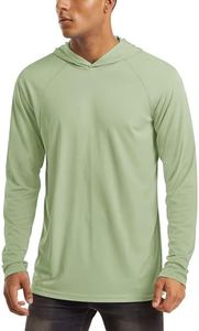 Uv Protection Clothing Hood Shirts Athletic Shirts Running Shirts Workout Shirts Sun Shirts with Hoodie Light Green