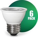 QPLUS PAR16 LED Light Bulbs, Dimmable Spot Light, 7W (Equivalent to 50W) 500LM, E26 Screw Base, Short Neck, Energy Star, UL Listed LED Flood Light, Recessed Light (4000K Cool White, 6PK)