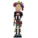 Kurt Adler 18.9" Hollywood Wine Barrel Hat Nutcracker