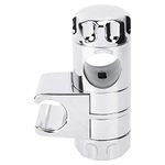 Shower Rail Head Bracket Holder, 25mm Replacement Hand Shower Head Bracket Arm Clamp for Adjustable Slide Bar, Chrome Plated