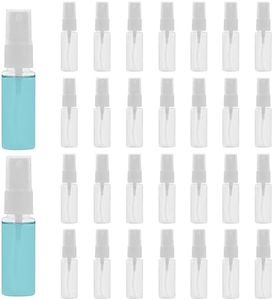 Belle Vous Frasco Vacío Pequeño Atomizador Perfume Plástico Transparente 20 ml (Pack de 30) Frascos para Perfume con Tapa- Rellenable Anti Derrame para Limpieza, Perfume, Bote Spray Aceites Esenciales