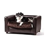 Keet FLU108S Fluffly Deluxe Pet Bed Sofa, Chocolate, Small