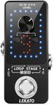 LEKATO Guitar Effect Pedal Guitar Looper Pedal Tuner Function Loop Pedal Loops 9 Loops 40 minutes Record Time with USB Cable for Electric Guitar Bass